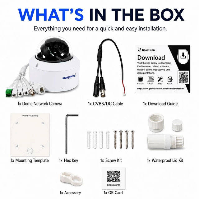 Alt view image 5 of 5 - GeoVision GV-GVD4910 Cloud AI 4MP Vandal Proof IP Dome Camera, 165ft Night Vision, Person/Vehicle Detection, 4.3X Motorized Zoom, Built-in Mic, IP67/IK10