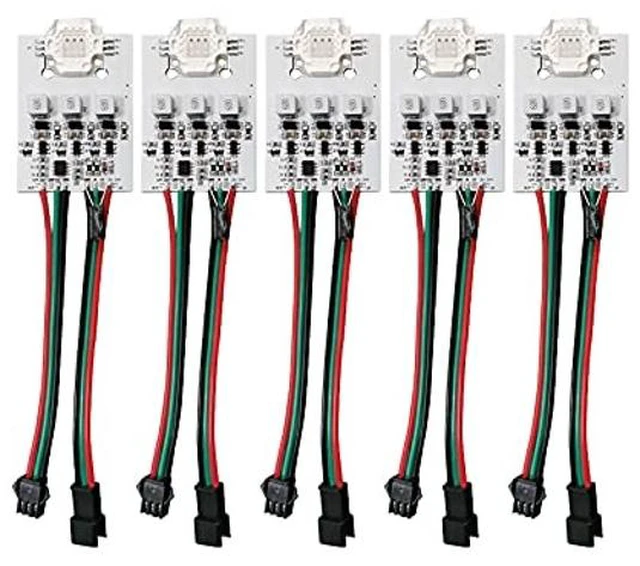 Main image of JIAANDA WS2811 high Power 10W led Pixel Module DC12-24V Input RGB addressable Full Color high Power ModuleLED Pixel Point Light Source (10W-RGB, 5)