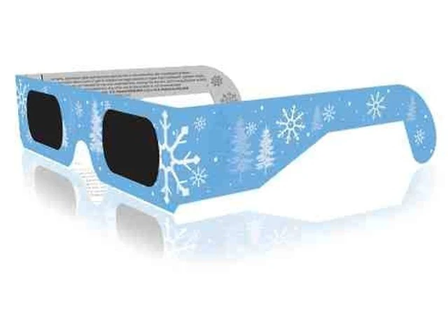 Alt view image 2 of 5 - Christmas 3D Glasses - Holiday Specs Turns Lights into Snowflakes - 50 Pack