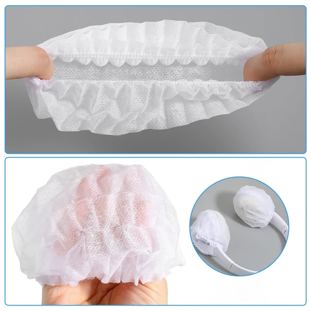 Alt view image 3 of 5 - 600 Pcs Disposable Headphone Covers, Non-Woven Sanitary Headphone Hygiene Covers for Most On Ear Headphones (8-13cm) Ideal for Gyms, Salons, Call Centers & Shared Headsets, White