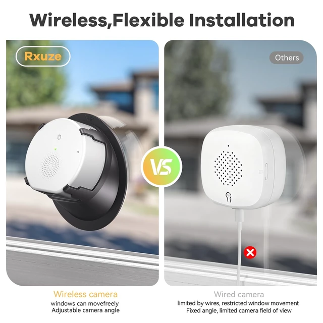 Alt view image 2 of 5 - Rxuze 2.5K 4MP Indoor Window Camera, Wireless Cameras for Home Security