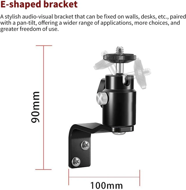 Alt view image 2 of 5 - Raywowo E-Shape Camera Wall Mount with 1/4" Screw and 5/8" Stud, 2-Pack