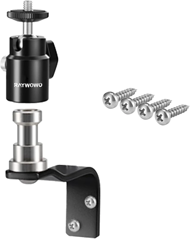 Alt view image 3 of 5 - Raywowo E-Shape Camera Wall Mount with 1/4" Screw and 5/8" Stud, 2-Pack