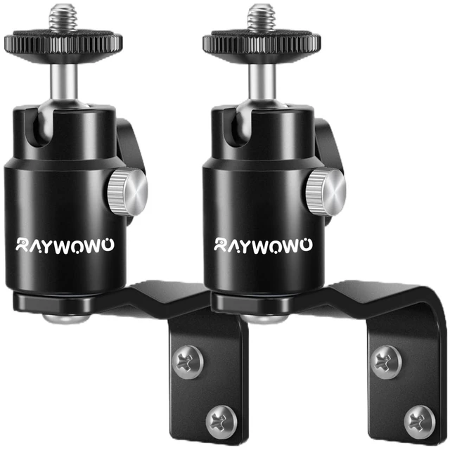 Main image of Raywowo E-Shape Camera Wall Mount with 1/4" Screw and 5/8" Stud, 2-Pack
