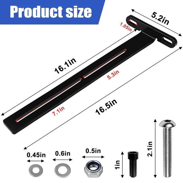 Alt view image 2 of 5 - lodfGL Heavy-Duty Golf Cart SouldBar Mount T-Bracket, Adjustable Steel Roof Soundbar Mounting Bracket for SE18, SE26, SEB26, SEDS32 Soundbars Universal T-Shaped Bracket for Golf Carts