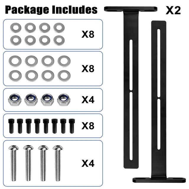 Alt view image 5 of 5 - lodfGL Heavy-Duty Golf Cart SouldBar Mount T-Bracket, Adjustable Steel Roof Soundbar Mounting Bracket for SE18, SE26, SEB26, SEDS32 Soundbars Universal T-Shaped Bracket for Golf Carts