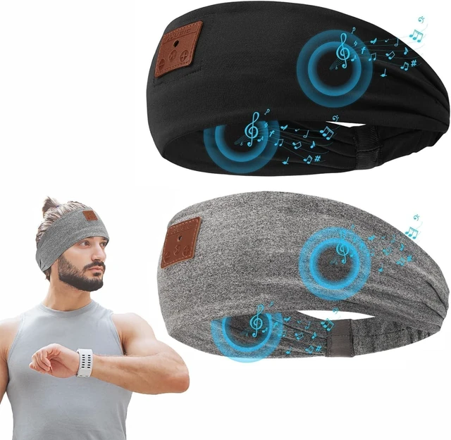 Main image of BULYPAZY 2-Pack Sleep Headphones Bluetooth Headband, Headband Headphones with Ultra-Thin Speakers, Sleeping Headphones for Side Sleepers, Running, Insomniac, Travel, MeditationBlack&Grey