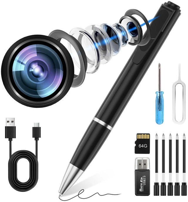 Main image of NSyrfo 1080P Mini Camera Spy Pen with 64GB