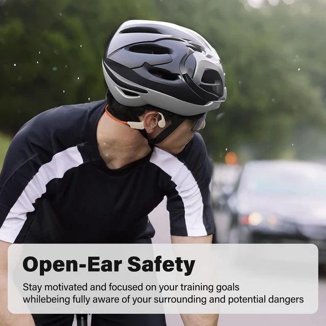 Alt view image 3 of 5 - snowpanda Bone Conduction Headphones, Wireless Open-Ear Bluetooth 5.3, 32GB MP3 Player, 8 Hours Battery, IP68 Waterproof for Running, Workouts