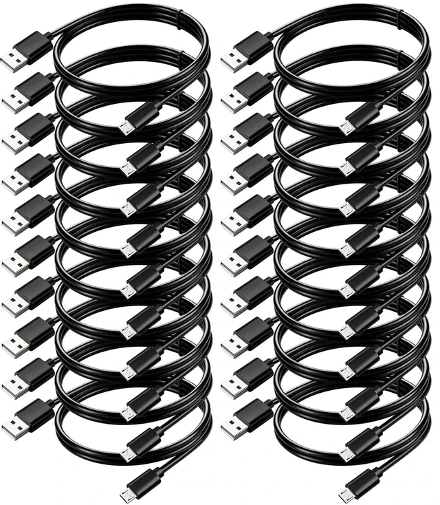 Main image of Micro USB Cable 3FT 20-Pack,Multipack Fast Charging USB 2.0 Data Sync Black