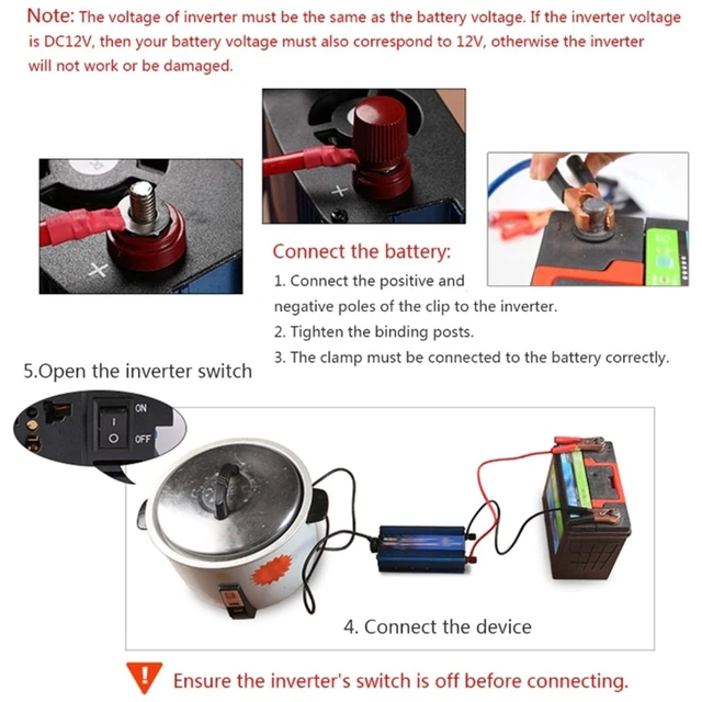 Alt view image 2 of 5 - Gorgeri Car Inverter DC12V to AC220V 6000W Auto Modified Power Converter