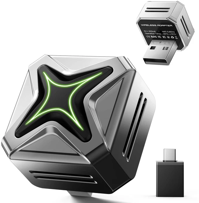 Main image of ELRINA Ultra Mini Android Auto & Carplay Wireless Adapter
