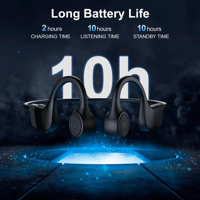 Alt view image 5 of 5 - Uear Bone Conduction Headphones, 2026 Upgraded Open-Ear Bluetooth Wireless Sport Headphones,Waterproof Wireless Headphones with Built-in Mic for Sports,Workout, Running, Hiking, Cycling