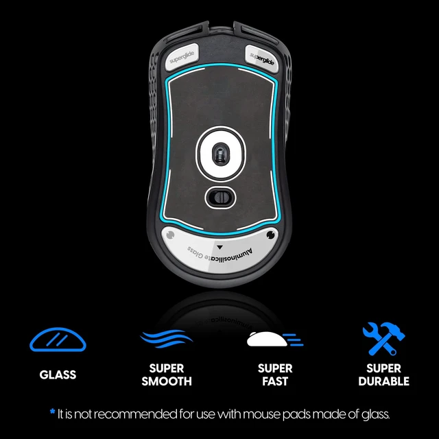 Alt view image 3 of 5 - Pulsar Gaming Gears Superglide - Fastest and Smoothest Mouse Feet/Skates Made with Ultra Strong Flawless Glass Super Fast Smooth and Durable Sole for G-Wolves Hati-S Wireless