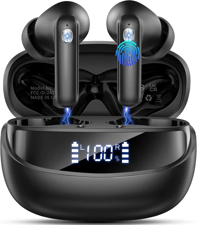 Main image of Wireless Earbuds 2026, Ear Buds Bluetooth 5.4 Headphones with HiFi Stereo/ENC Noise Cancelling, Wireless Earphones 40H Playtime Bluetooth Earphones, in Ear Headphones IP7 Waterproof/USB-