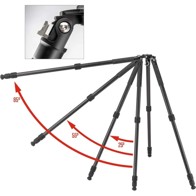Alt view image 4 of 5 - Robus RC-5570 Vantage Series 3 Carbon Fiber Tripod