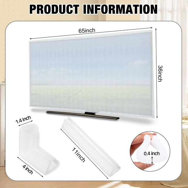 Alt view image 2 of 5 - Innconee 18 Pcs TV Moving Cushioning Foam Set Screen Cover Corner Protector