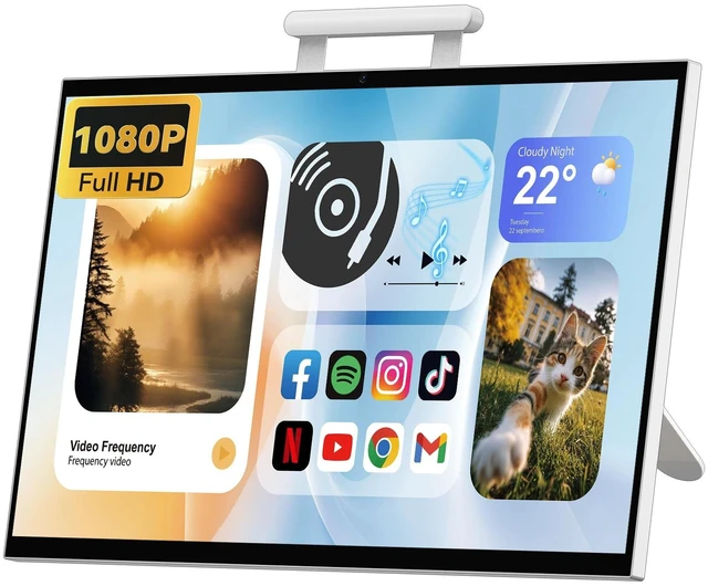 Main image of GKG 27" Portable TV with Touch Screen Android Smart Display, 1080P