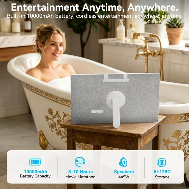 Alt view image 5 of 5 - GKG 27" Portable TV with Touch Screen Android Smart Display, 1080P