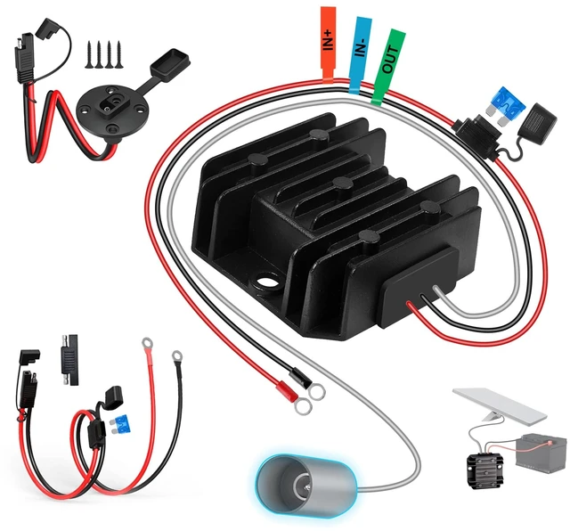 Main image of Starlink-Mini Power Supply & SAE Battery Box Kit, Starlink Mini Power Adapter, 9-28V to 30V 3.5A DC Step Up Converter, IP68 Waterproof Starlink Mini Accessories for Truck RV Marine Yacht Off-Grid