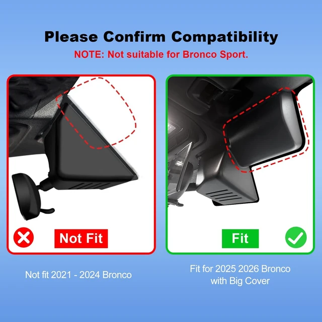 Alt view image 2 of 5 - 4K Dash Cam for Ford Bronco 2025 2026 OEM Style Loop Recording G-Sensor GPS