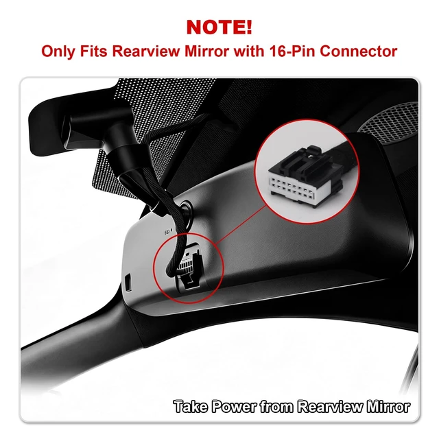 Alt view image 3 of 5 - 4K Dash Cam for Ford Bronco 2025 2026 OEM Style Loop Recording G-Sensor GPS