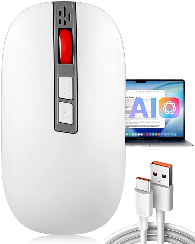 Main image of Askyorte Bluetooth Wireless AI Mouse for Laptop/Computer/Ipad,with Voice Recorder,Real-Time Transcription Translation&Summarization,High-Performance Office Mouse for PC Laptop Remote Work