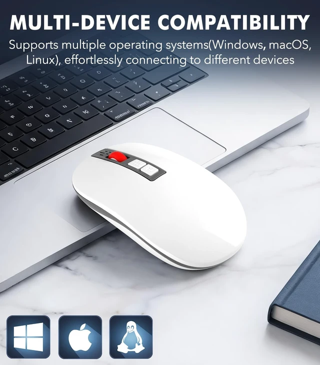 Alt view image 4 of 5 - Askyorte Bluetooth Wireless AI Mouse for Laptop/Computer/Ipad,with Voice Recorder,Real-Time Transcription Translation&Summarization,High-Performance Office Mouse for PC Laptop Remote Work