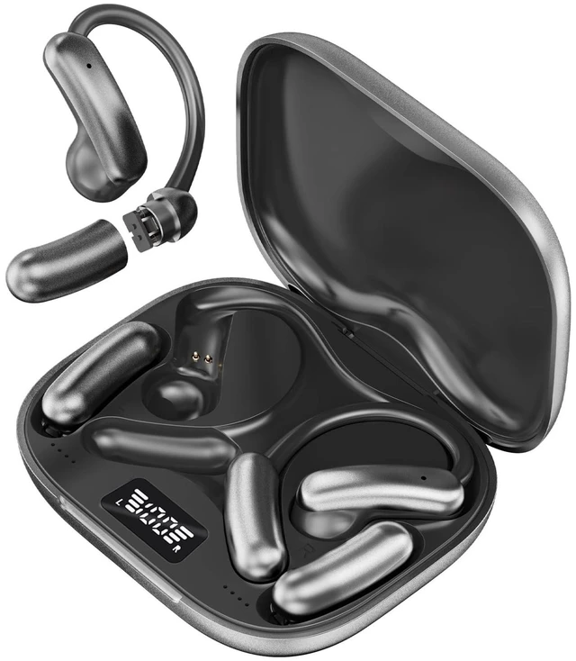 Main image of OceanSounds Open Ear Headphones with Swappable Battery, Bluetooth 5.4 Wireless Ear Hook Headphones, Secure Fit for Running, Workout, Cycling and Outdoor Activities