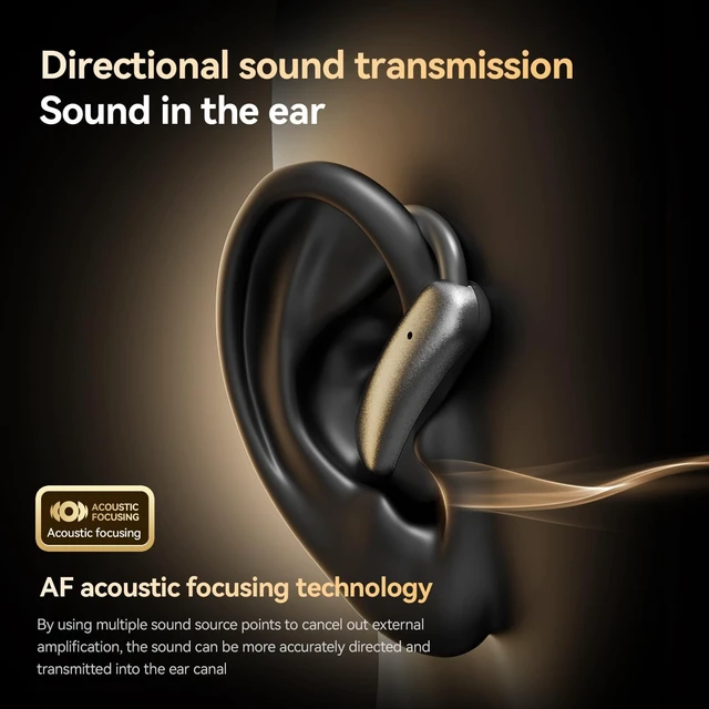 Alt view image 3 of 5 - OceanSounds Open Ear Headphones with Swappable Battery, Bluetooth 5.4 Wireless Ear Hook Headphones, Secure Fit for Running, Workout, Cycling and Outdoor Activities