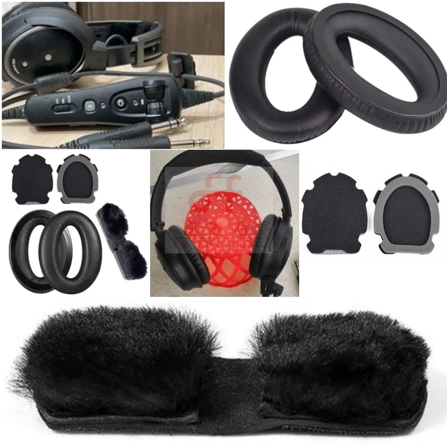 Alt view image 2 of 5 - Replacement Ear Pads Headphones for Bose Aviation Headset X A10 A20 Cushions Earcups MuffsBlack