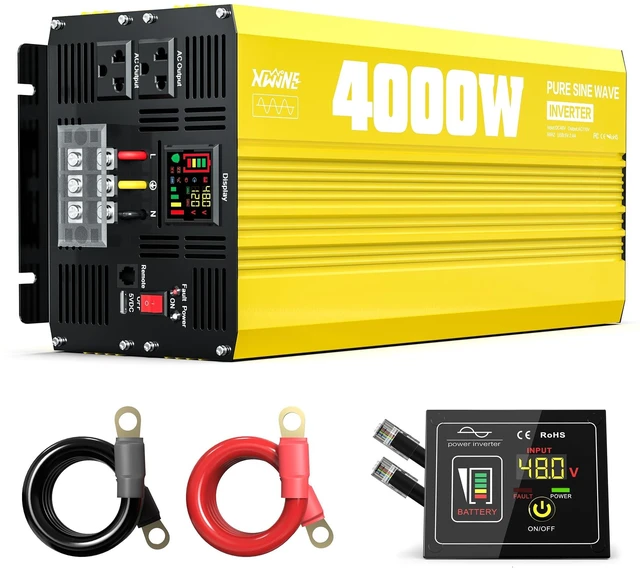 Main image of XWJNE 4000W Pure Sine Wave Power Inverter 48V DC to 120V AC Converter