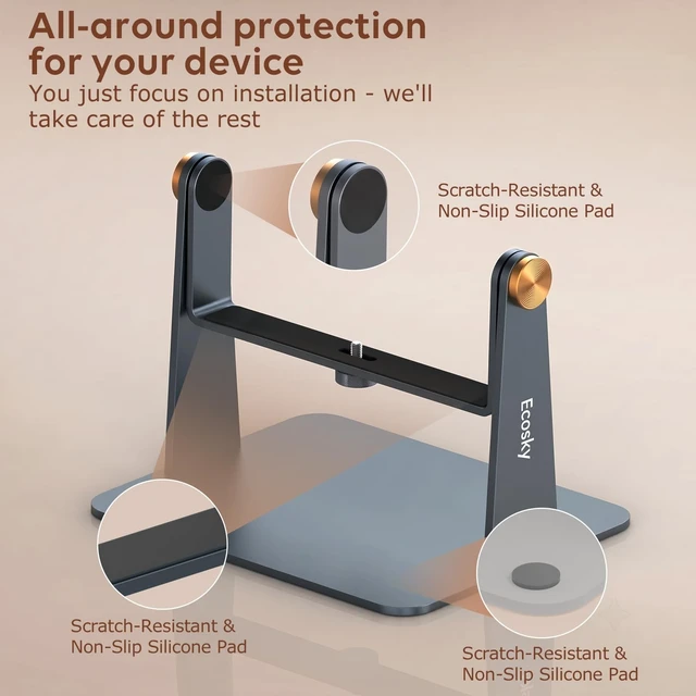 Alt view image 5 of 5 - Ecosky 360 Rotating Adjustable Projector Stand for Home Use