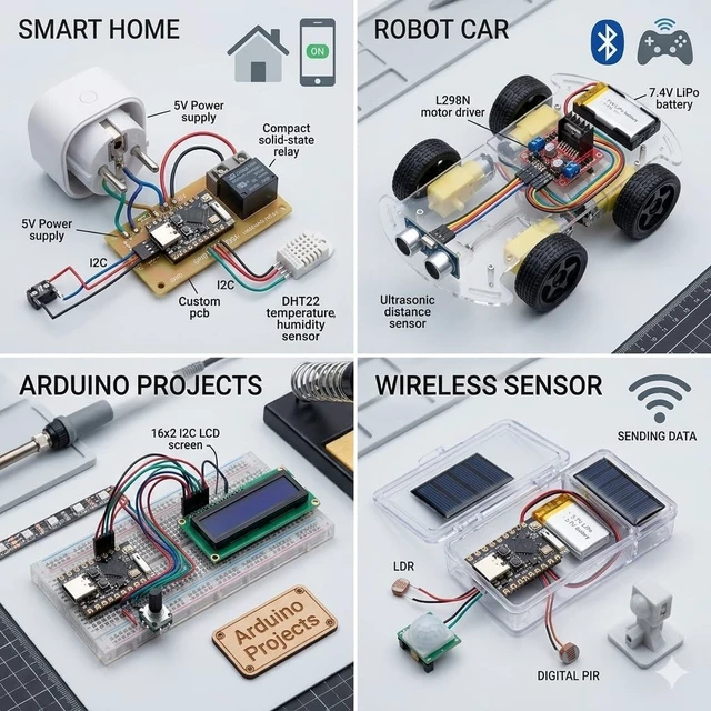 Alt view image 3 of 5 - RCmall ESP32-C3 Mini Development Board with External Antenna, WiFi Bluetooth 5.0, RISC-V 160MHz, 4MB Flash, for Arduino IoT Projects, 4 Pack