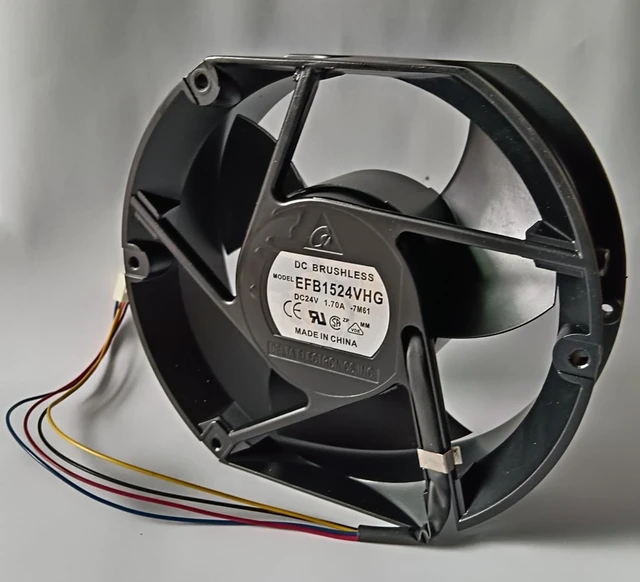 Alt view image 3 of 5 - EFB1524VHG Inverte Cooling Fan-EFB1524VHG DC24V 1.70A 17CM 17215051mm 4-Wire Cooling Fan