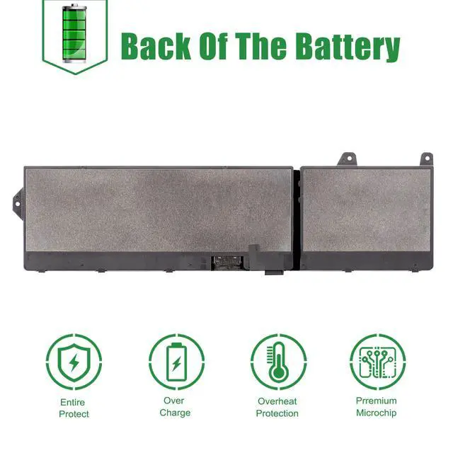 Alt view image 6 of 6 - X9FTM Laptop Battery Replacement for Dell Precision 7670 7680 7770 7780 Series Notebook 45N47 451-BCYG 05JMD8 5JMD8 965V4 Black 11.55V 93Wh 7650mAh