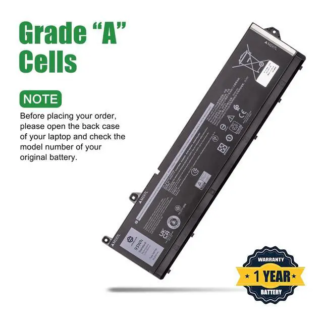 Alt view image 4 of 6 - X9FTM Laptop Battery Replacement for Dell Precision 7670 7680 7770 7780 Series Notebook 45N47 451-BCYG 05JMD8 5JMD8 965V4 Black 11.55V 93Wh 7650mAh