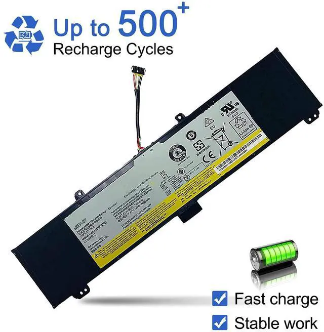 Alt view image 5 of 6 - L13M4P02 L13N4P01 Laptop Battery Replacement for Lenovo Erazer Y50 Y50-70 Y50-80 Y50P Y50P-70 Y70 Y70-70 Series L13M4P02 L13N4P01 121500250 121500251 5B10K10190 (7.4V 54Wh)