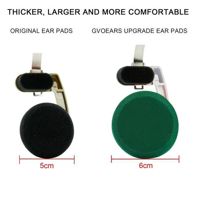 Alt view image 4 of 6 - GVOEARS Replacement Cushion Earpads for Koss Portapro Headphones 1 Pair (Green)