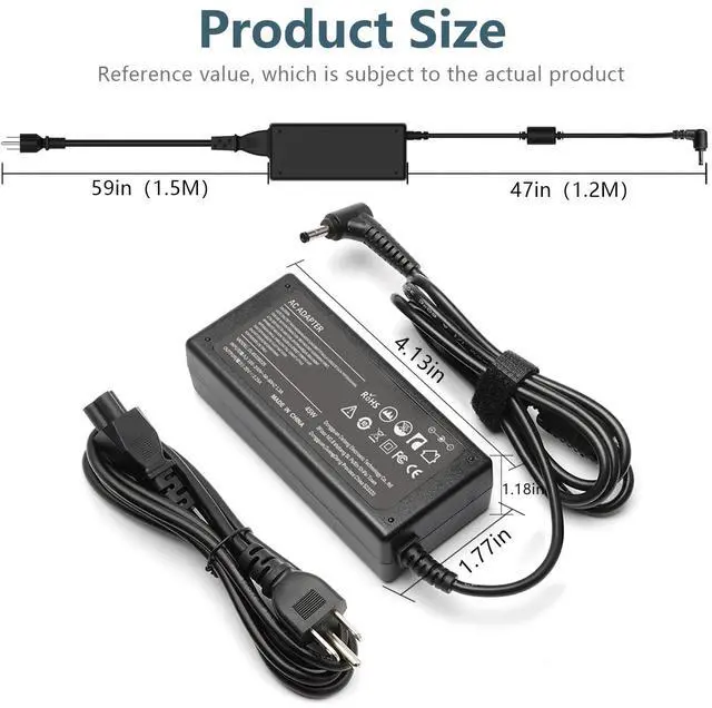 Alt view image 6 of 6 - 20V 2.25A 45W AC Adapter Laptop Charger for Lenovo Ideapad | Compatible with 100 110 110s 120s 310 320 320s 510 510s 710s 720s, Compatible with Yoga 710 11 14 15