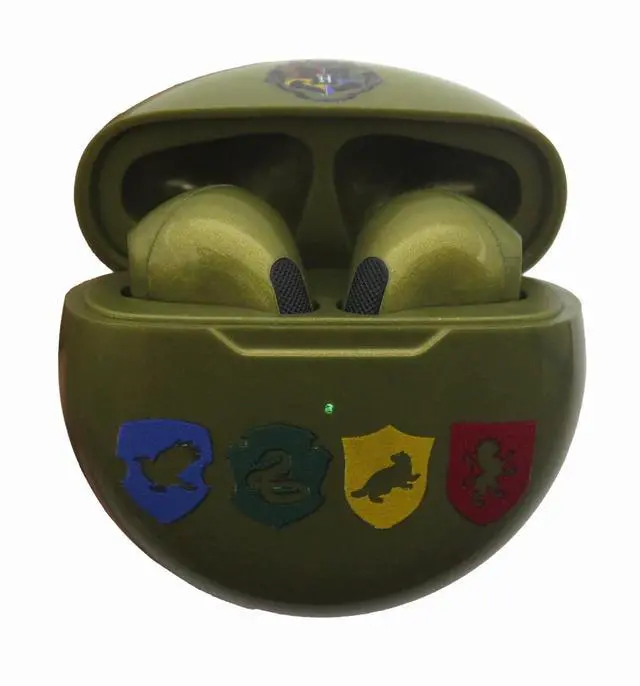 Alt view image 4 of 4 - Harry Potter Wireless Earbuds, HPBT05HP | Bluetooth, Integrated microphone, Control buttons, Rechargeable battery, Gold