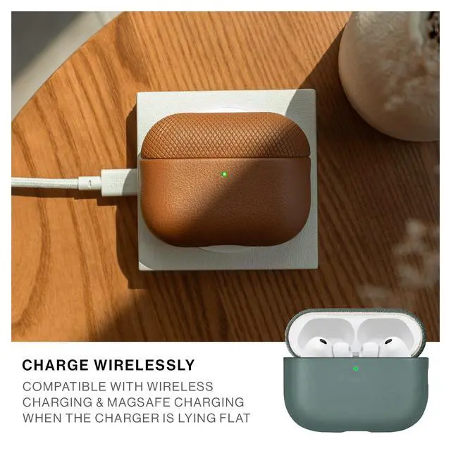 Alt view image 4 of 6 - (Re) Classic Case for AirPods Pro 3 Premium Resistant & Recycled Materials Durable Protection Supports Wireless Chargers Compatible with AirPods Pro 3 (Slate Green)