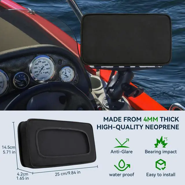 Alt view image 4 of 6 - Helix 7 Cover Compatible with Humminbird Fish Finder UC H7 GPS Sonar Units | Soft Waterproof Neoprene Screen Protector