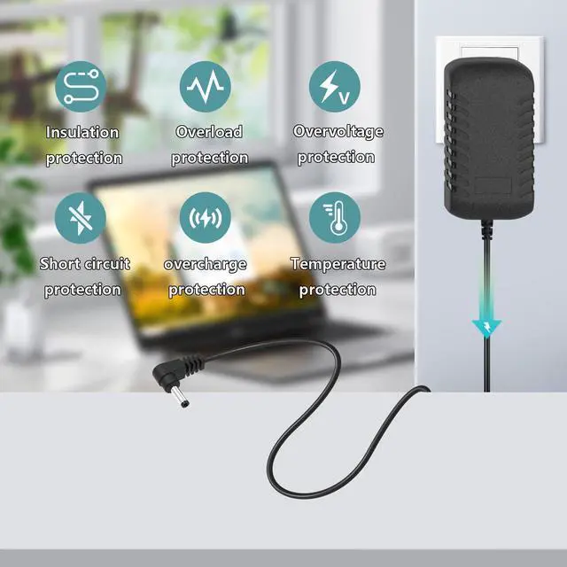 Alt view image 7 of 7 - 12V 2A Laptop Charger for Gateway GWTC116 GWTN156 GWNC21524 Adapter | Power Supply for Gateway GWTC116-1 GWTC116-2 GWTN116 GWTN133 GWTN141 SAW30-120-2000U Laptop Charger Replacement Cord AC DC