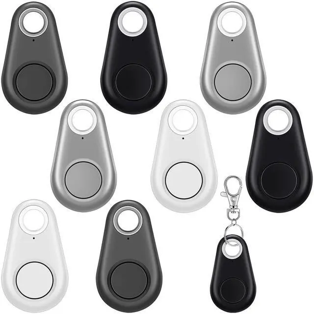 Main image of 8 Packs Portable GPS Tracking Mobile Tracking Anti Loss Smart Device Key Finder Locator GPS Tracker Device for Pets Dog Cat Wallet Keychain Luggage, Alarm Reminder(Black, White, Gray)