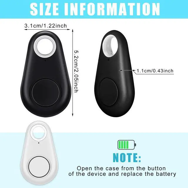 Alt view image 2 of 6 - 8 Packs Portable GPS Tracking Mobile Tracking Anti Loss Smart Device Key Finder Locator GPS Tracker Device for Pets Dog Cat Wallet Keychain Luggage, Alarm Reminder(Black, White, Gray)