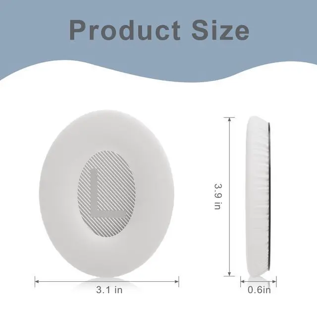 Alt view image 6 of 6 - Replacement Ear Pads for Bose QC35, EarPads for Bose QuietComfort 35 / Quiet Comfort 35 II Wireless Over-Ear Headphones, White