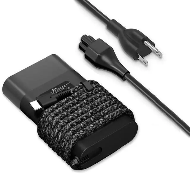 Main image of Slim 65W USB C Laptop Charger Compatible with HP Envy/Elitebook/Spectre | for HP Envy X360, Elitebook/Spectre X360 14 2 in 1, HP Chromebook, Pavilion X2, Type C Portable Power Adapter