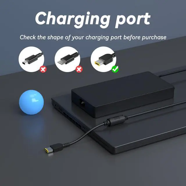 Alt view image 3 of 7 - 330W 300W 245W Laptop Charger Compatible with Lenovo Legion Pro | Fit for Lenovo Legion Pro 7i Gen 10 5 7 16" 17 9 9i 16IRX8 16IRX9 AI-Powered Gaming Legion 7 Pro 16IAX10H ADL400SDC3A