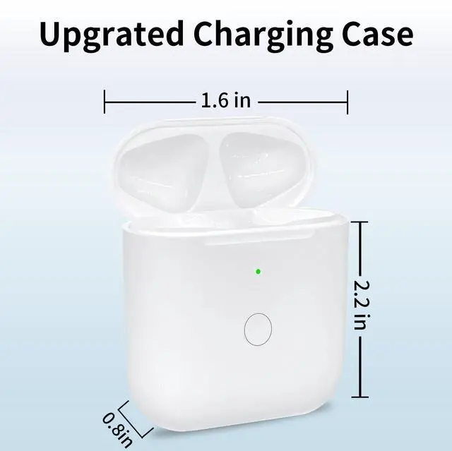 Alt view image 5 of 6 - Replacement Wireless Charging Case for AirPods Pro 1st & 2nd Gen | AirPods Pro 1/2 Gen replacement charging case, dual wired & wireless charging, builtin 450mAh battery with LED indicator